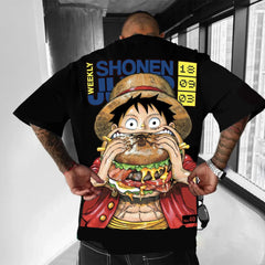 One Piece Luffy Cotton Short Sleeve T-Shirt Anime Tshirts - The Eezee Shop