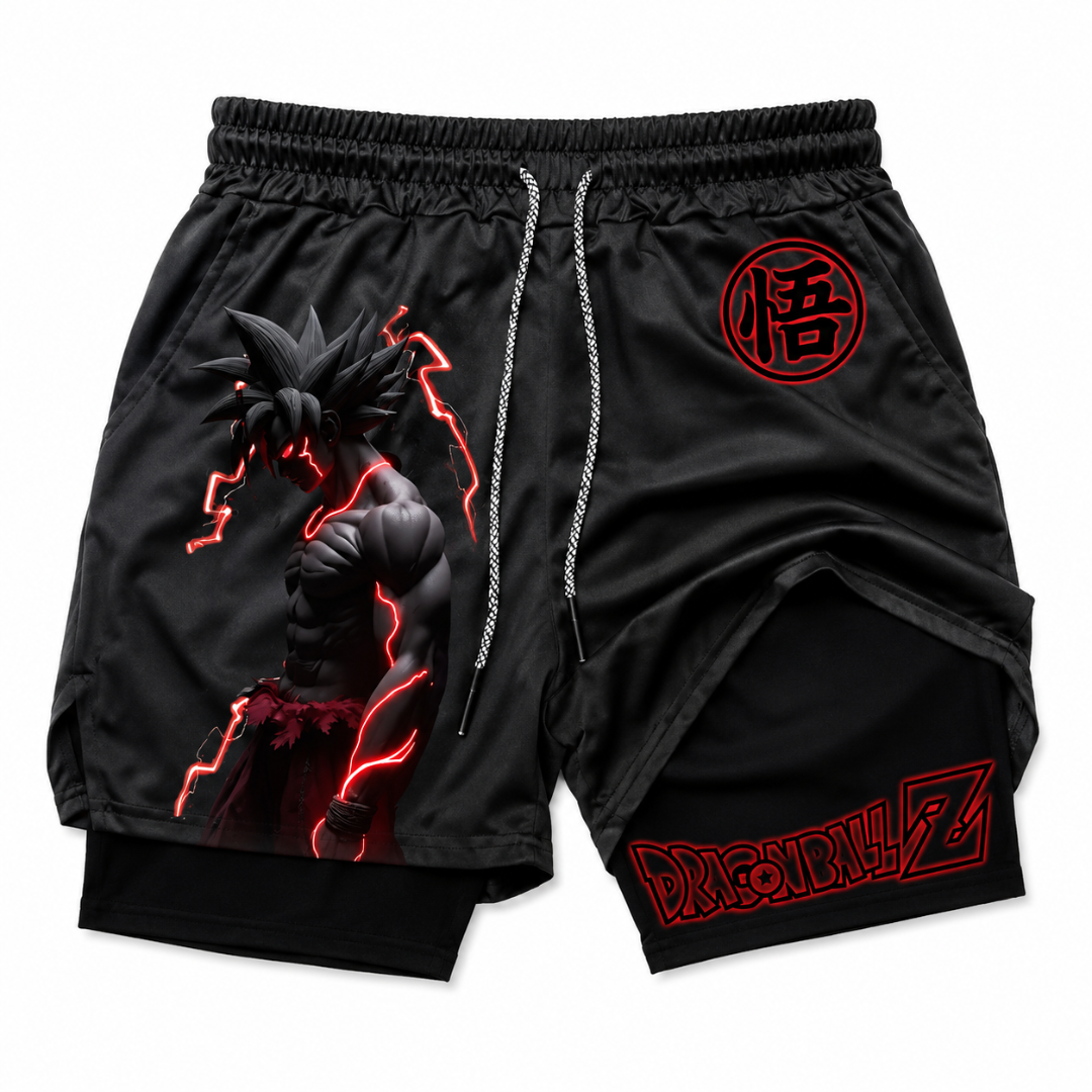 Dragon Ball Goku Unisex Loose Sports Breathable Double Layer Shorts Performance shorts - The Eezee Shop