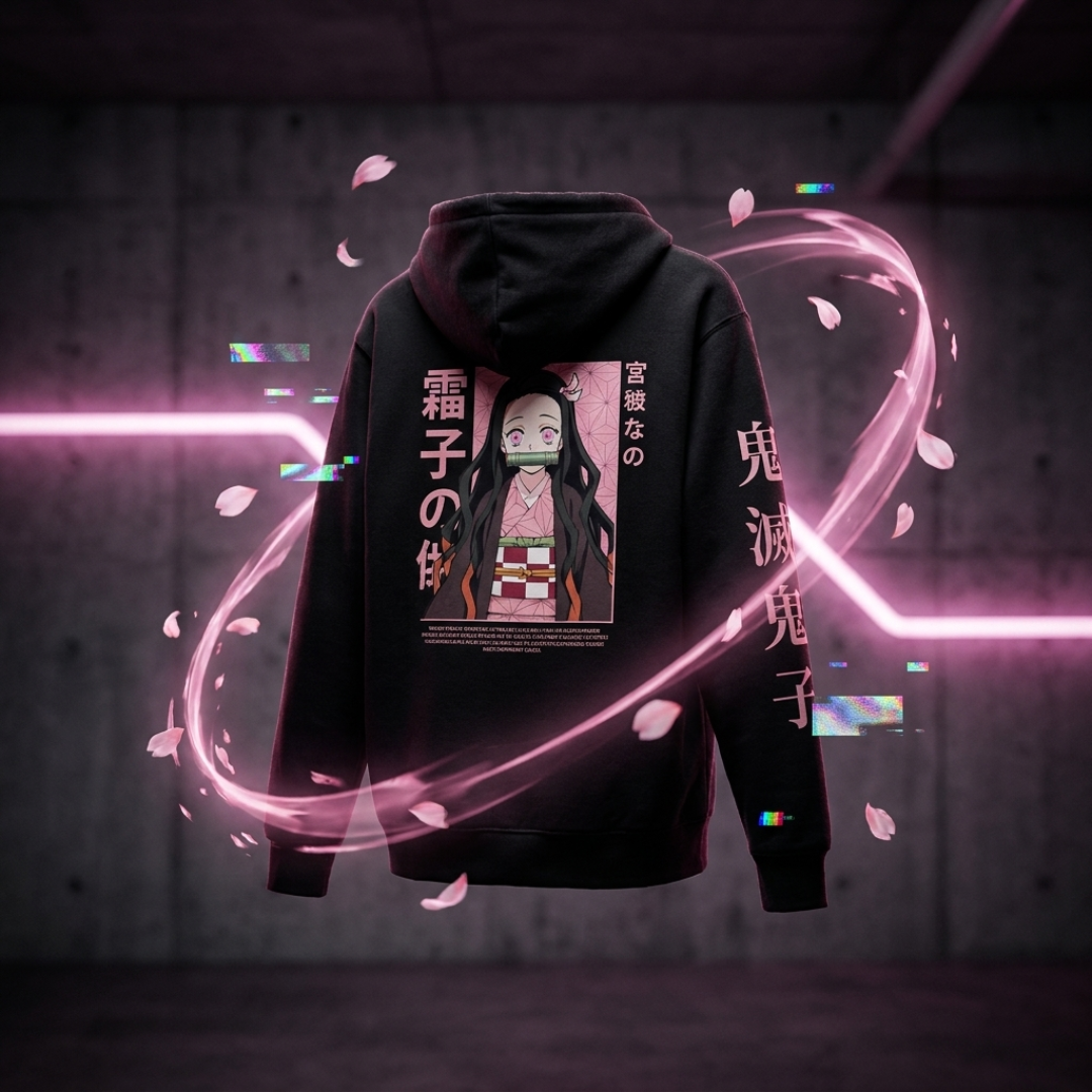 Nezuko Kamado Demon Slayer Zip-Up Hoodie Hoodies Series - The Eezee Shop