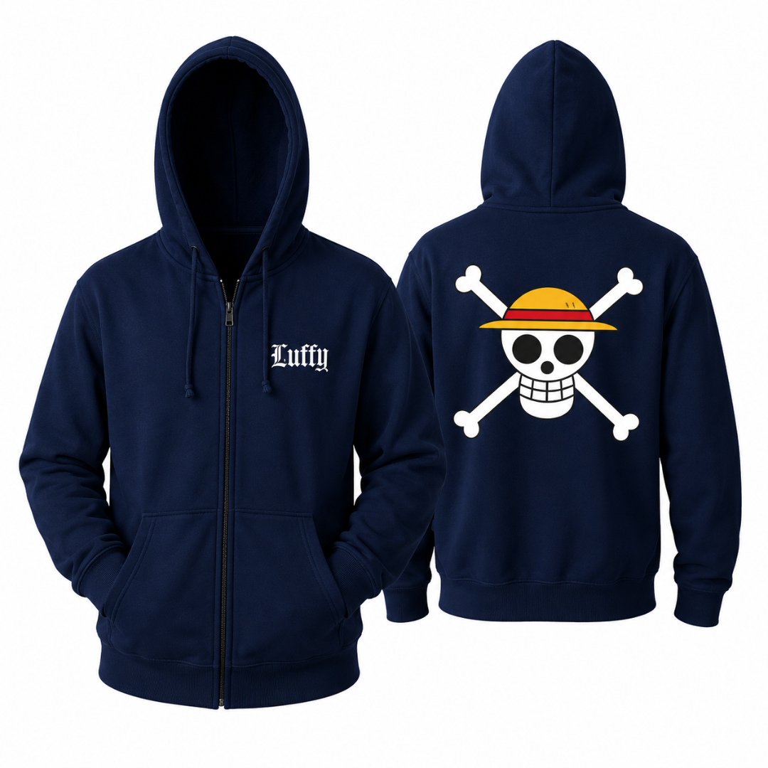 Monkey D. Luffy One Piece Zip-Up Hoodie Anime Streetwear Jacket Hoodies Series - The Eezee Shop