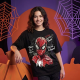 Spider Hero Graffiti Print T-Shirt Men's Oversized Streetwear Anime Tshirts - The Eezee Shop
