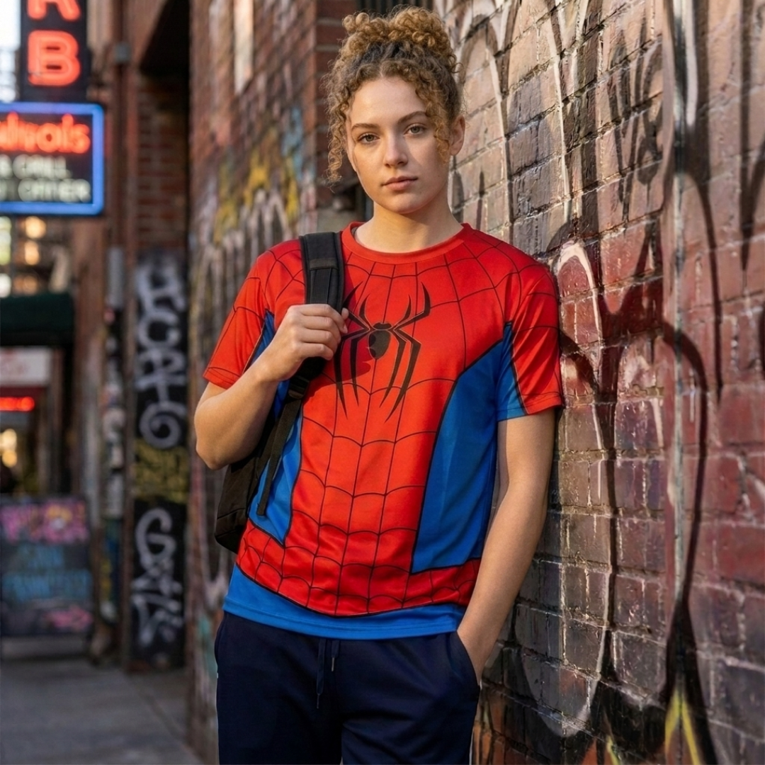 Spider Web Suit Print T-Shirt Men's Breathable Quick-Dry Sports Tee Anime Tshirts - The Eezee Shop