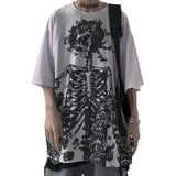 Gothic Skull Streetwear T-Shirt Men's High Street Summer Tee Anime Tshirts - The Eezee Shop